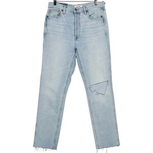RE/DONE High-Rise Straight Leg Jeans